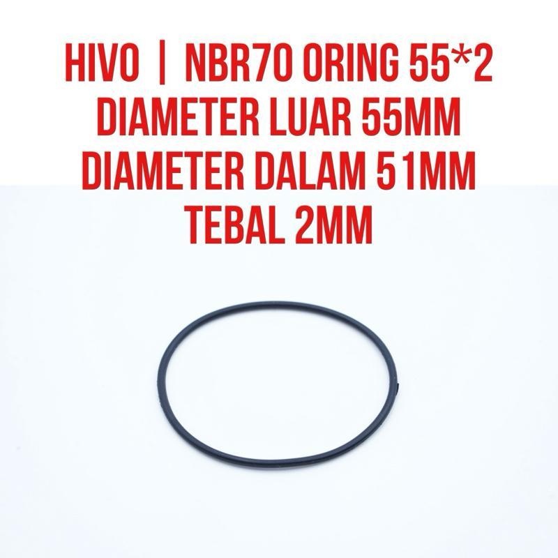 Oring 2x51 2*51 2 มม.x51 มม.ซีล Sil NBR70 ความหนา 2 มม. เส้นผ่านศูนย์กลางภายใน 51 มม. ทนความร้อน | H