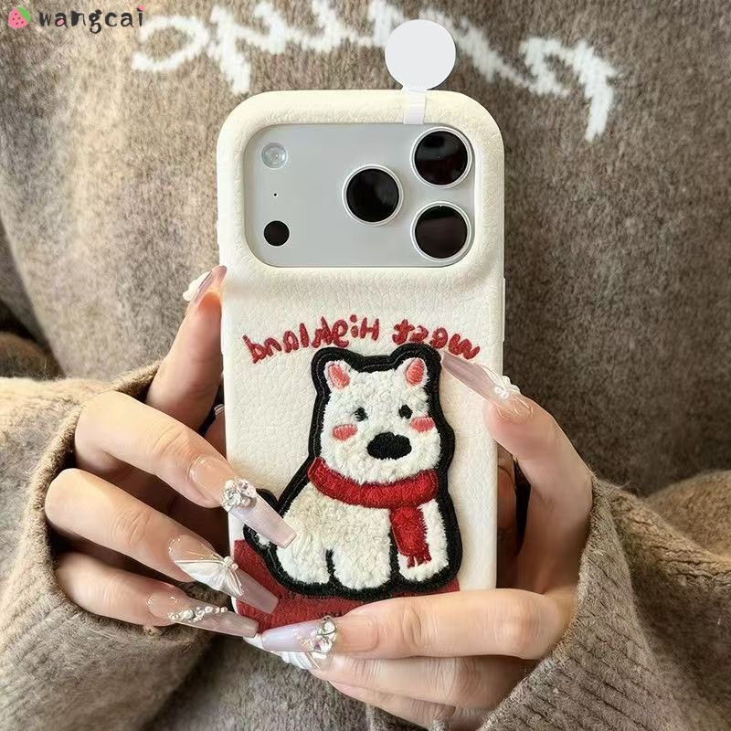 สําหรับVivo V40 V30 V29 Lite V27 V23 V20 V27 V15 Pro V27e V17 Neoเคสโทรศัพท์3Dตุ๊กตาเย็บปักถักร้อยWestieสุนัขลูกสุนัขหมีเพนกวินฤดูหนาวน่ารักการ์ตูนนุ่มปลอกกรณีฝาครอบ - รูปที่ 5