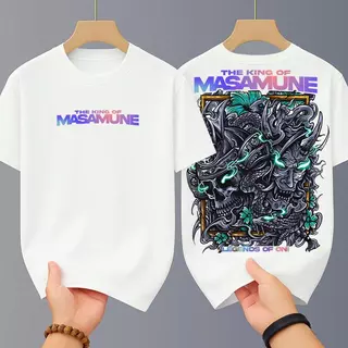 เสื้อยืดผู้ชายเท่ๆ ผ้าฝ้าย100% สกรีนลายหน้า-หลังโครตเท่ เสื้อยืดสตรีทแฟชั่น oversize สไตล์ฮิปฮอปเมกา คอกลม-แขนสั้นคอตตอน