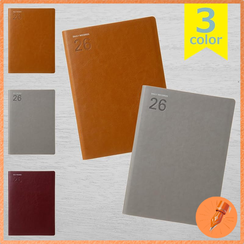 Laconic 2026 B6 Weekly Planner Year Embossed PU Leather Cover December 2025 Start