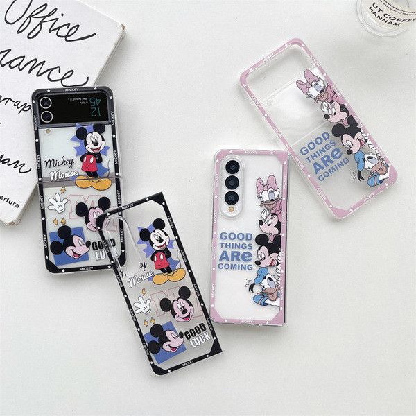 เคส z flip 6 flip 5 samsung การ์ตูนการ์ตูน Mickey Donald Duck เหมาะสําหรับ Samsung ZFlip7 เคสโทรศัพท