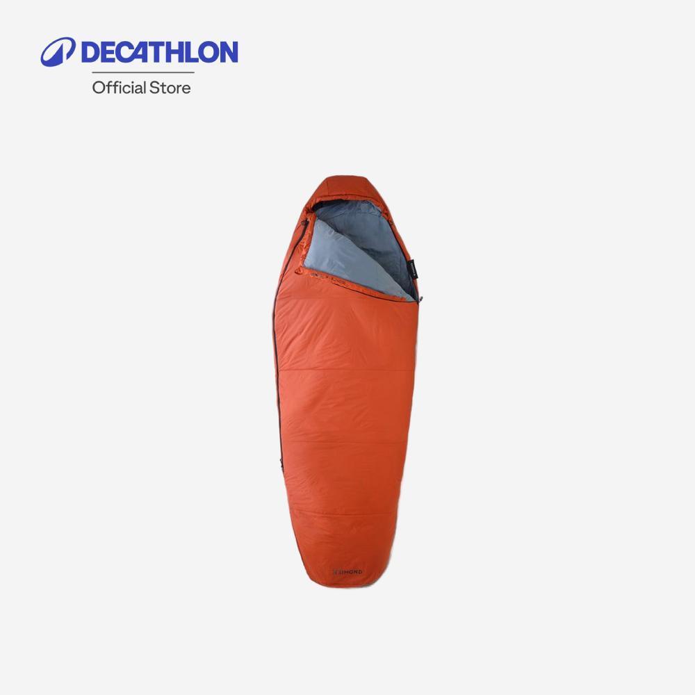 Decathlon Hiking Sleeping Bag Can Be Twinned ถุงนอนเดินป่าบุวัสดุสังเคราะห์สำหรับสภาพอากาศ 10°C รุ่น Mt500 - Brown