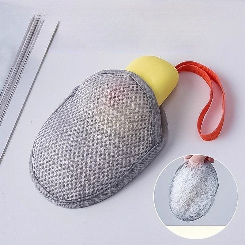 เครื่องกลึงสบู่สองด้านสุทธิห้องน้ําอาบน้ําใบหน้านมสบู่กลึงถุงตาข่ายหนาถุงเก็บสบู่