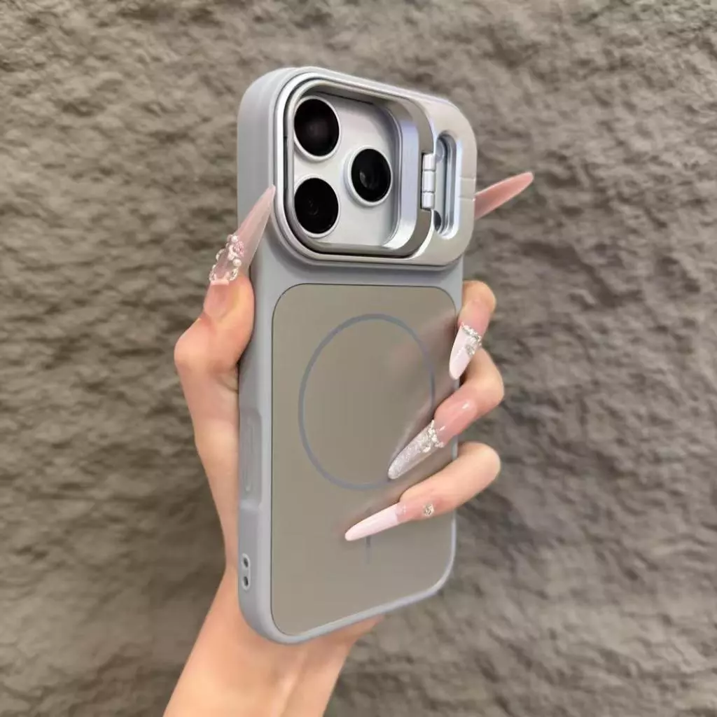 DAJII พร้อมเลนส์ขาตั้งแม่เหล็กสําหรับ iPhone 17 16 15 14 13 12 11 Pro Max Air Plus AG Matte Soft Case Cover