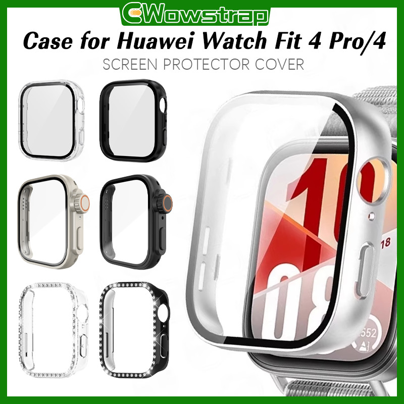 เพชร / TPU / กระจกนิรภัย PC กรณี for Huawei Watch Fit 4 / 4 Pro อุปกรณ์ปกป้องหน้าจอ for Smartwatch Huawei Fit 4