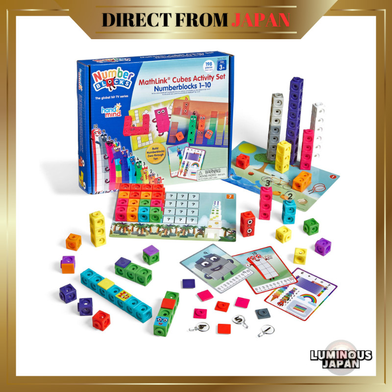 Numberblocks MathLink Cubes Numberblocks 1–10 Cubes 100-Piece Activity Set Math Toy with Japanese Gu
