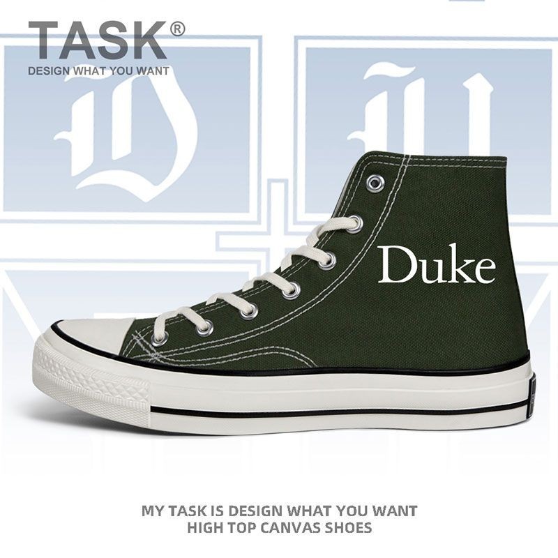 TASK Duke University BLUE DEVIL ที่มีชื่อเสียงโรงเรียน Class Uniform รองเท้าผ้าใบคุณภาพสูงนักเรียนชา