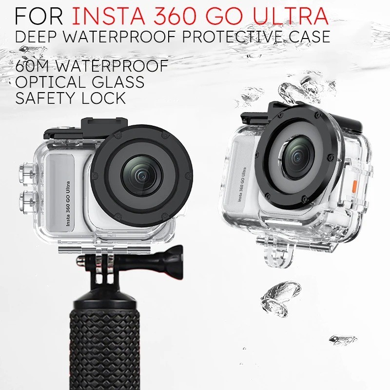 ดําน้ําที่มองไม่เห็นกรณีกันน้ําสําหรับ insta360 Go Ultra ดําน้ําใต้น้ําสําหรับ insta360 Go Ultra อุป