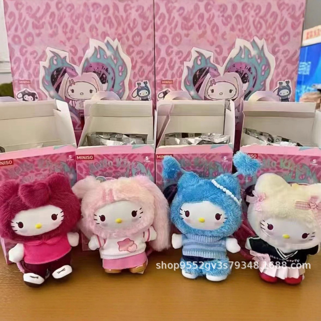 พร้อมสต็อก สินค้าใหม่ HelloKitty POPSTAR Series ตุ๊กตาไวนิล Mystery Box Hello Kitty จี้ของขวัญตุ๊กตา