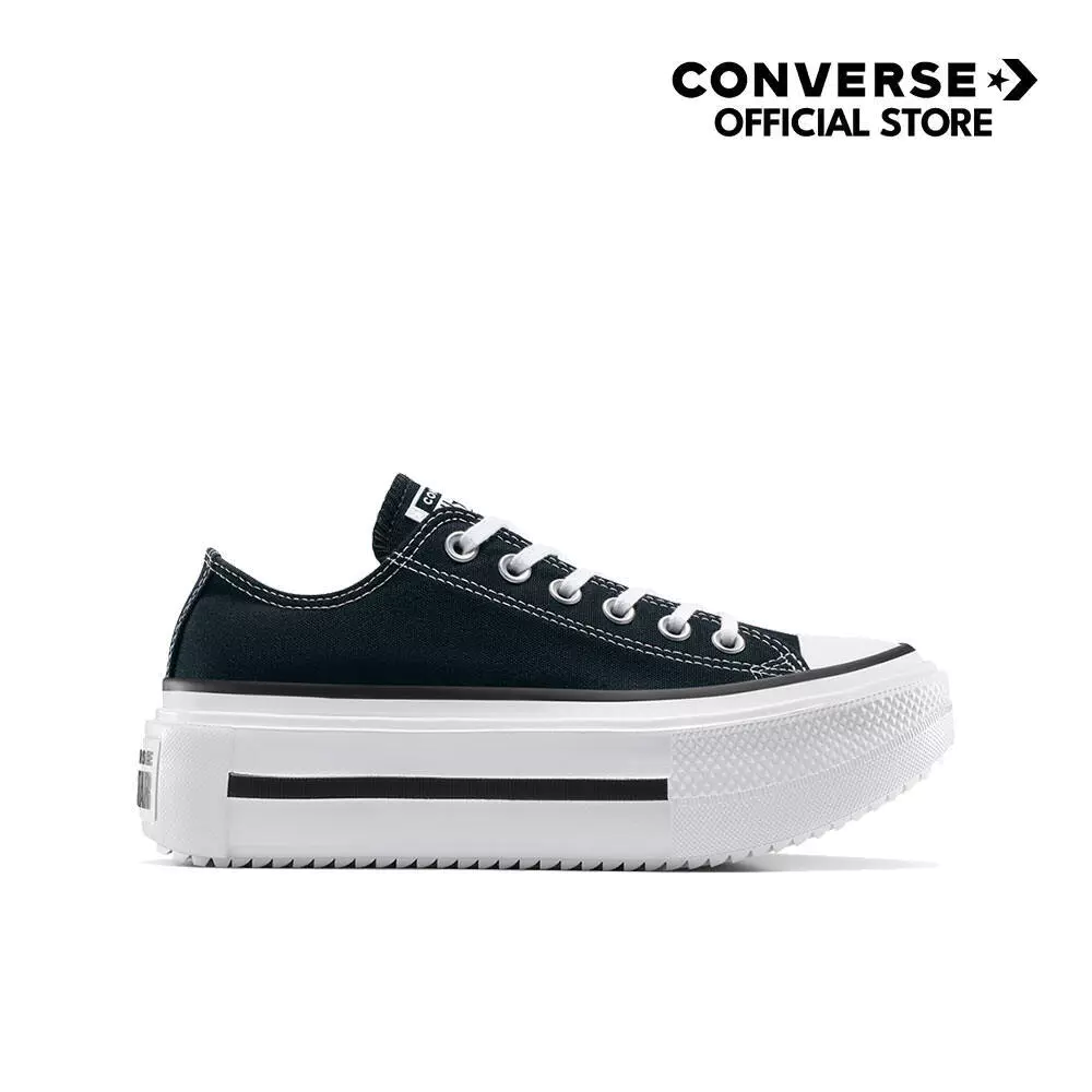 CONVERSE รองเท้าผ้าใบ เสริมส้น น้ำหนักเบานุ่มสบาย CTAS LIFT DOUBLE STACK OX BLACK UNISEX A15490CU_U5BKXX