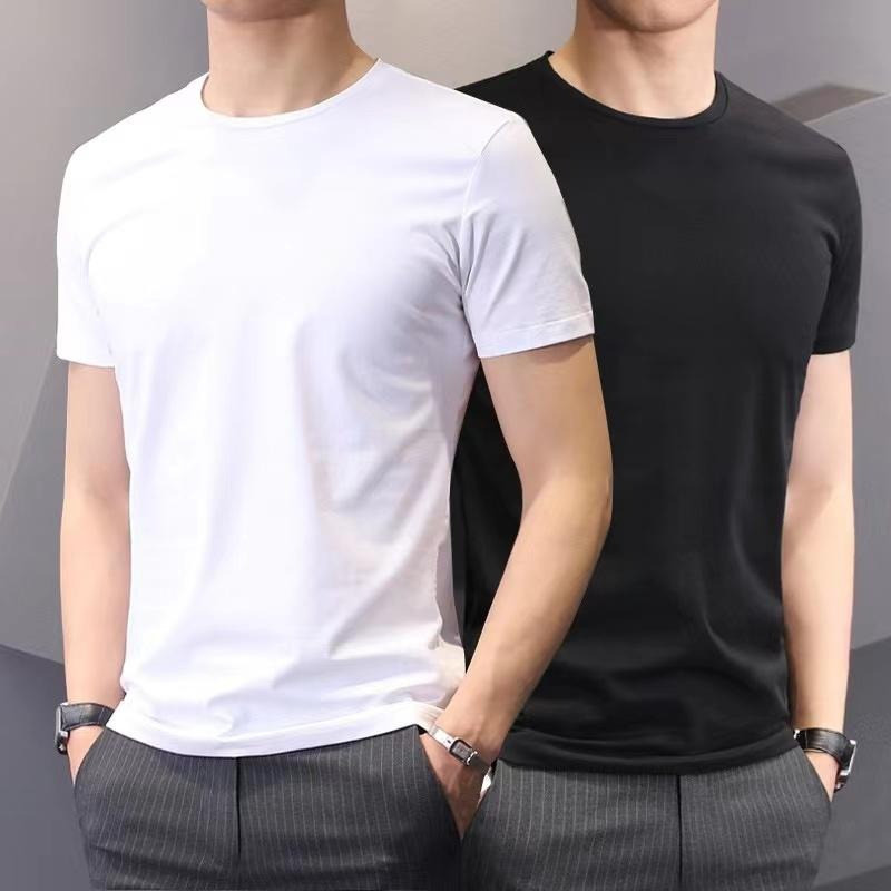 เสื้อยืดแขนสั้นผู้ชาย เสื้อยืดคอกลมสีพื้น คุณภาพดี​ ไม่ย้วย ไม่หด ไม่ต้องรีด ผ้านุ่มใส่สบาย ใส่ได้ทั้งชายและหญิง