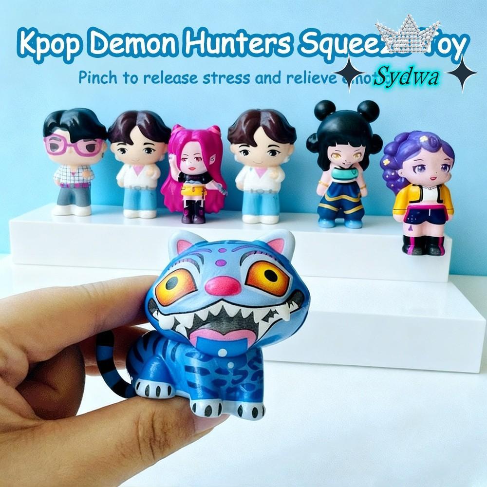 SYDWA Kpop Demon Hunters บีบของเล่น, Rumi Mira Zoey Derpys Derpys Tiger อะนิเมะ Anti-Stress Squishy 