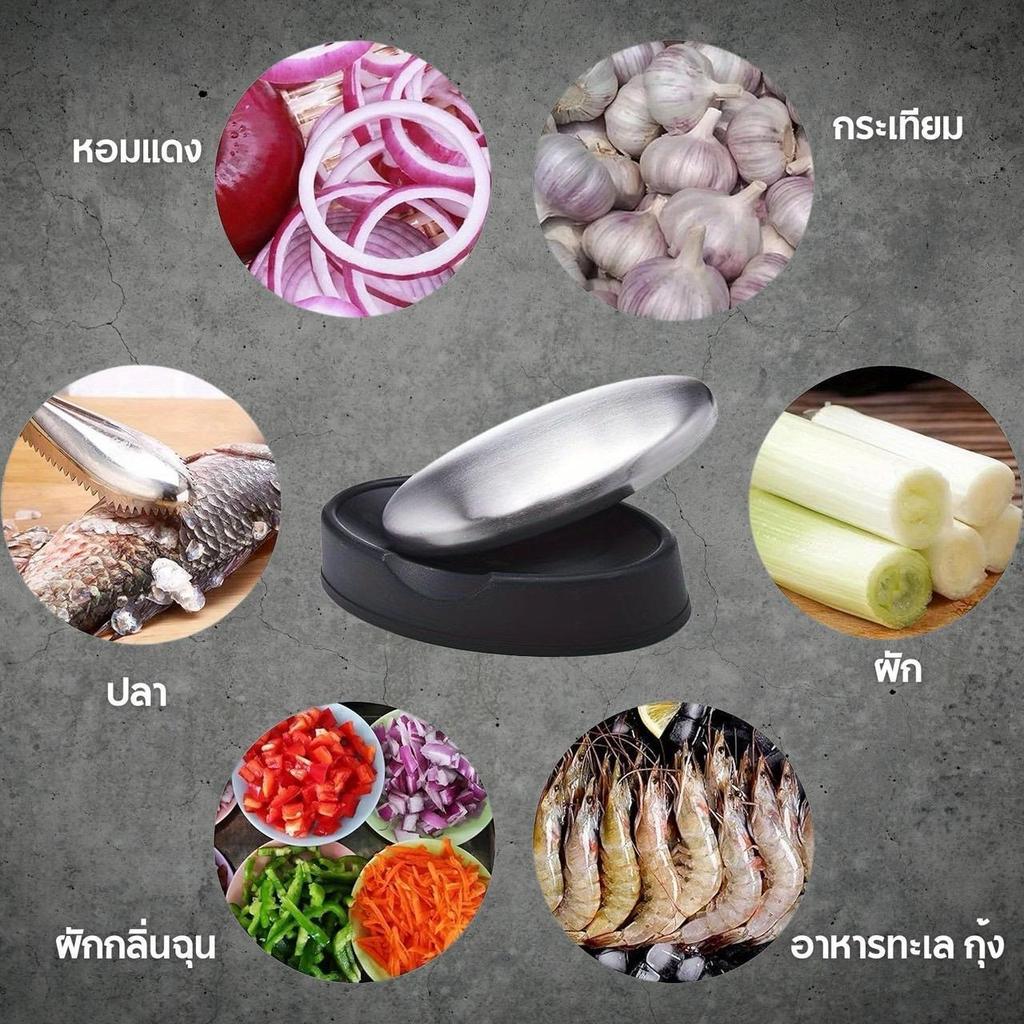 สบู่ก้อนสแตนเลสพร้อมแท่น ใช้ได้ทั้งในห้องน้ำและห้องครัว ดีไซน์ป้องกันการลื่น ใช้งานยาวนาน รหัส HE0123 - รูปที่ 4