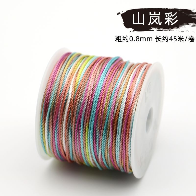 12 Strands 18 Strands สีสัน Strand ด้าย Gradient Segment ย้อมทําด้วยมือ diy Braided Dragon Scale เชื