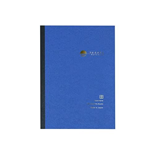 Nakabayashi YU-SARI Fountain Pen Notebook A5 / 5mm Grid NYN-A501-SB Blue- Shipping from Japan -
