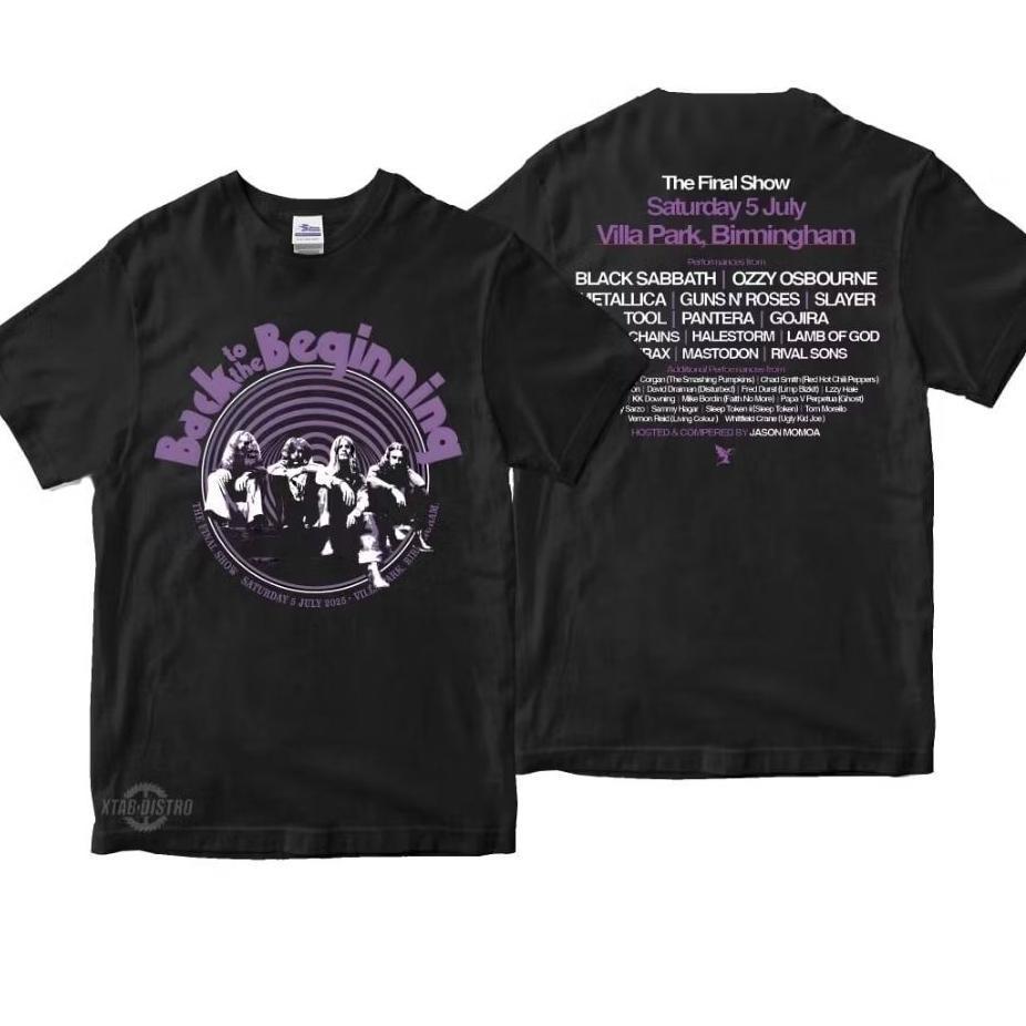 Baju Rock BLACK SABBATH Ozzy Osbourne Band T Shirt Back to Beginning Cotton Premium Street Style
