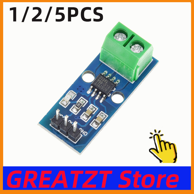 GREATZT 1/2/5PCS ACS712 5A 20A 30A Range Hall Current Sensor โมดูลสําหรับ Arduino ACS712-30A ACS712-