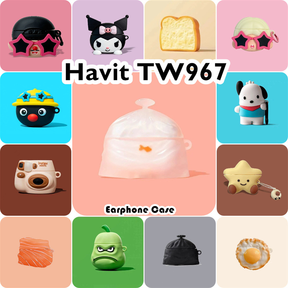 In StockFor Havit TW967 กรณี Cool การ์ตูนซิลิโคนอ่อนนุ่มหูฟังกรณีปลอก NO.3