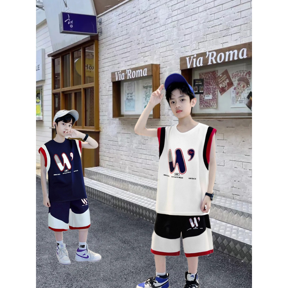 พร้อมส่ง-ชุดบอลเด็ก ชุดกีฬาเด็ก ชุดเด็กผู้ชาย ผ้านุ่มสบายระบายอากาศได้ดีไซส์ 120-160🔥D307💫