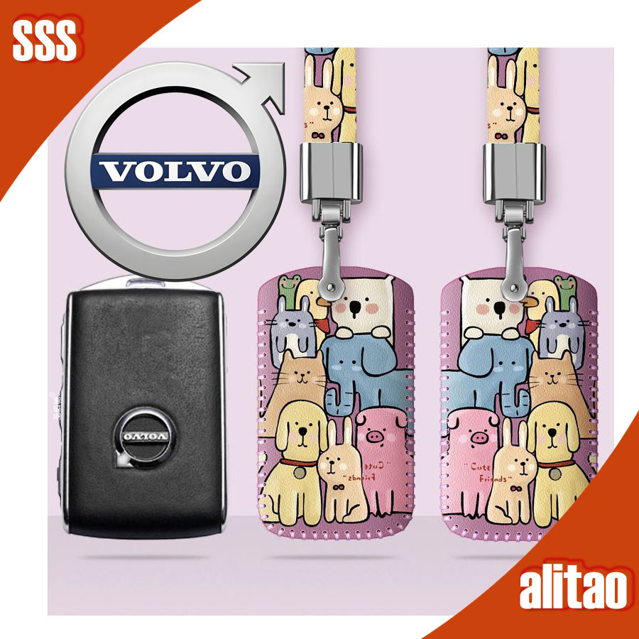 [READY]VOLVO Cartoon Key shell Adaptation VOLVO EX30 V60 XC40 XC60 V60 940 S60 S80 XC90 Key cover LC
