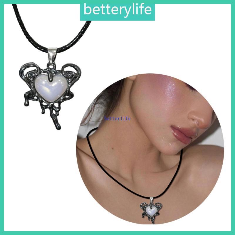 BTF Gothic Liquid Heart จี้สร้อยคอ Devil Eye Cross Choker Punk Devil Eye Clavicle Chain สําหรับผู้หญ