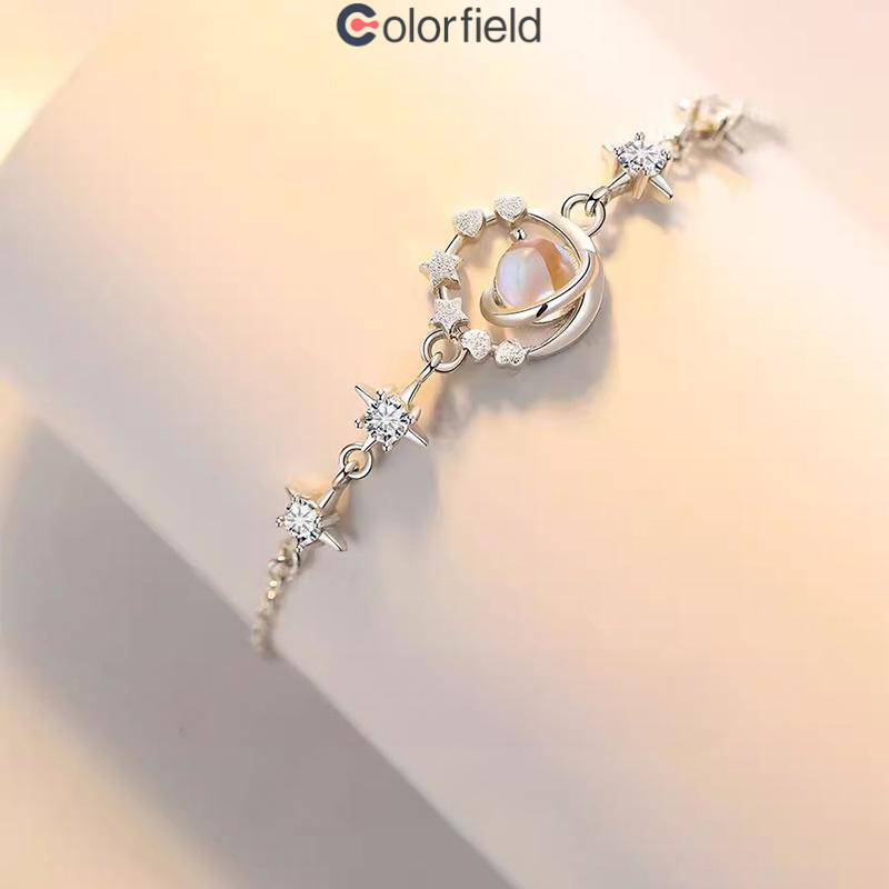 Colorfield สร้อยข้อมือ ดาวพลูโต หัวใจ ประดับเพทาย หรูหราแสง ระดับไฮเอนด์ เครื่องประดับแฟชั่น สำหรับผู้หญิง-COD - รูปที่ 5