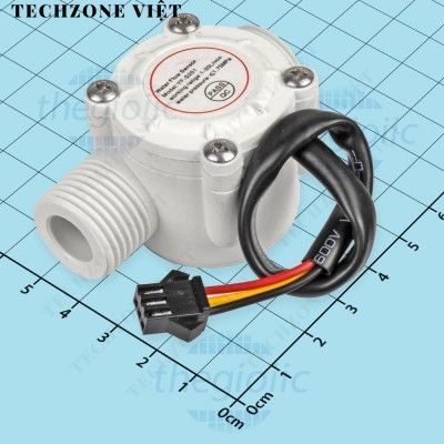YF-S201 เซ็นเซอร์การไหลของการไหลสีขาว 1-30L/Minute, G1/2 นิ้ว TechZone Viet