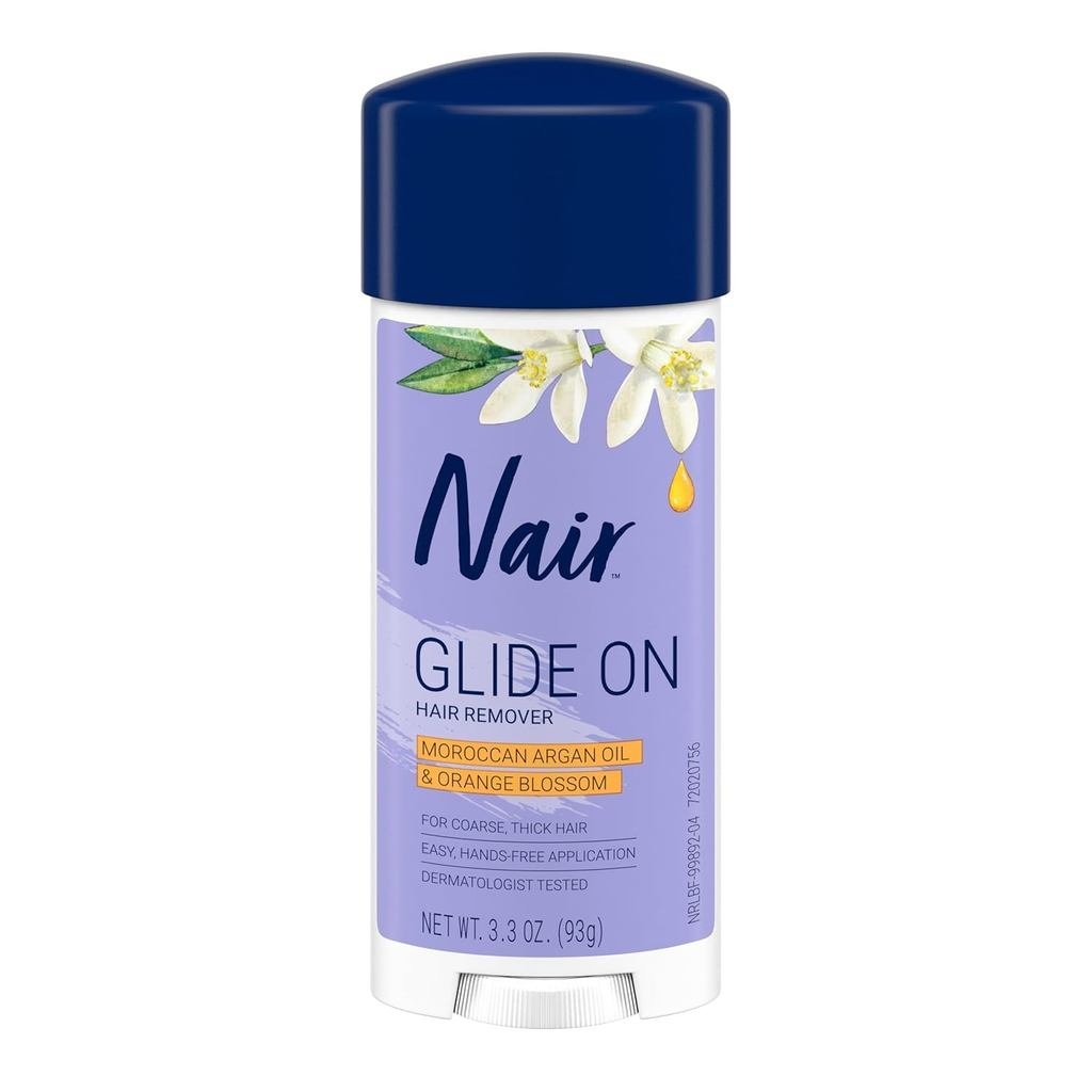 Nair Glide On ครีมกําจัดขน แขน ขา และบิกินี่ ครีมกําจัดขน 3.3 Oz Stick