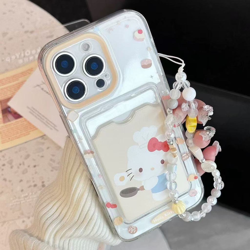 Ins ขนมเกาหลี kt เหมาะสําหรับ Samsung s25edge เคสโทรศัพท์ s24ultra การ์ดใส่ s23fe โปร่งใส s22 + น่าร