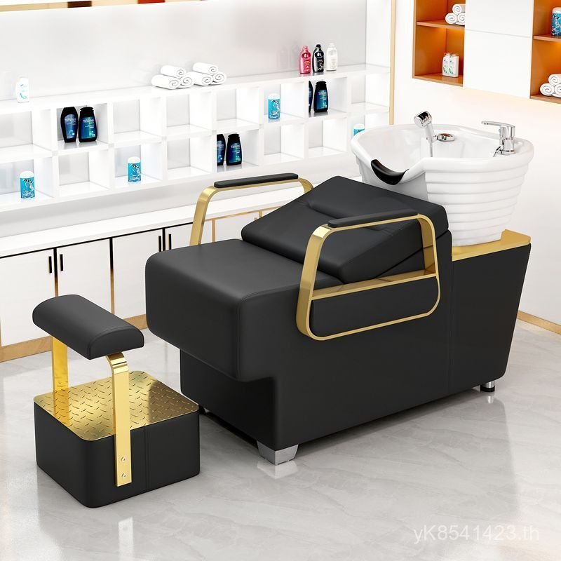 โรงงานขายตรง Flush Bed Half-Lying Light Luxury แชมพูเตียงร้านทําผมร้านตัดผมเฉพาะร้านทําผม Influencer