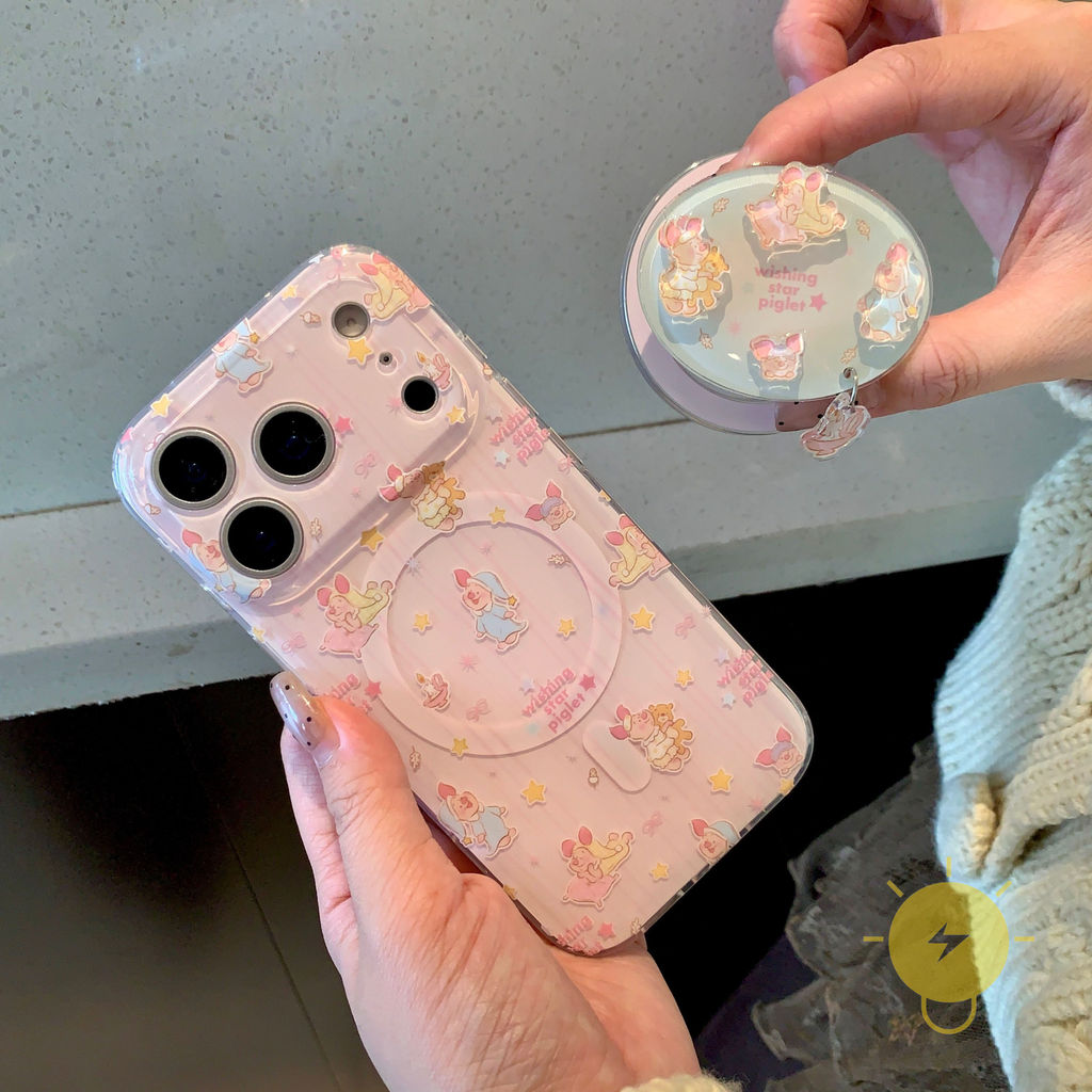 For เคสไอโฟน with Griptok TPU Pig 3D เคส Phone Case For iPhone 17 Pro Max 16 15 14  Cover  Aesthetic Korean Cute