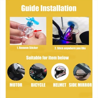 เก็บปลายทาง！โมเดลเครื่องบินลำเล็ก LED ไฟตกแต่ง แบบหมุนด้วยลมธรรมชาติ ของเล่นของขวญเด็ก ติดรถจักรยานยนต์