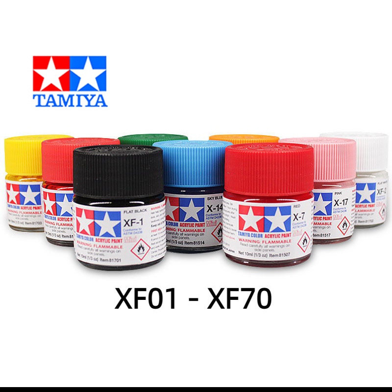 10ml Tamiya XF1-50 กันดั้มสีสีอะคริลิคสีแบนสูตรน้ํา MAZZ