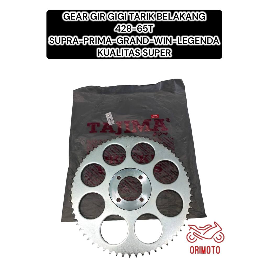 ORIMOTO-GEAR REAR PULL GEAR 428-65T 70T SUPRA-PRIMA-GRAND-WIN-LEGEND SUPER QUALITY