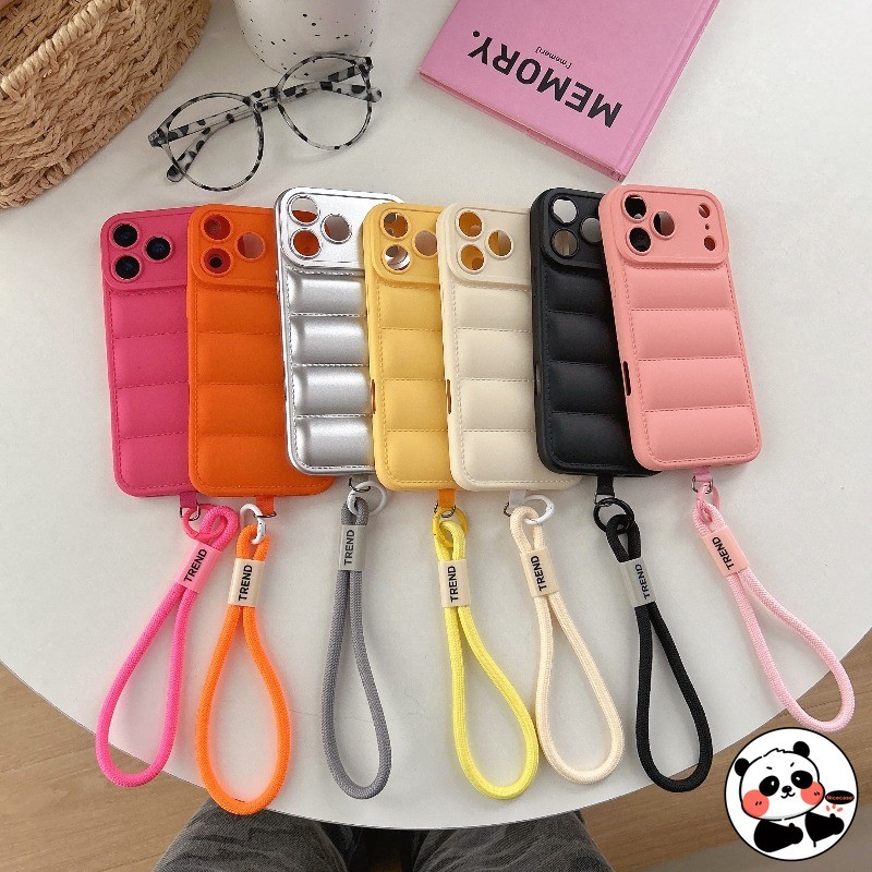 Down Jacketปลอกพร้อมเชือกเส้นเล็กสําหรับXiaomi Poco M7 M6 Plus C75 C65 C61 C55 C51 C50 Mi 11i 11X Pr