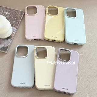สีชมพูเคสโทรศัพท์สําหรับiPhone 17ProMax 17Pro 17 16ProMax 16Pro 16 15ProMax 15Pro 15 14ProMax 14Pro 14 13ProMax 13Pro 13 12 Soft Anti-fall Yellowingทน