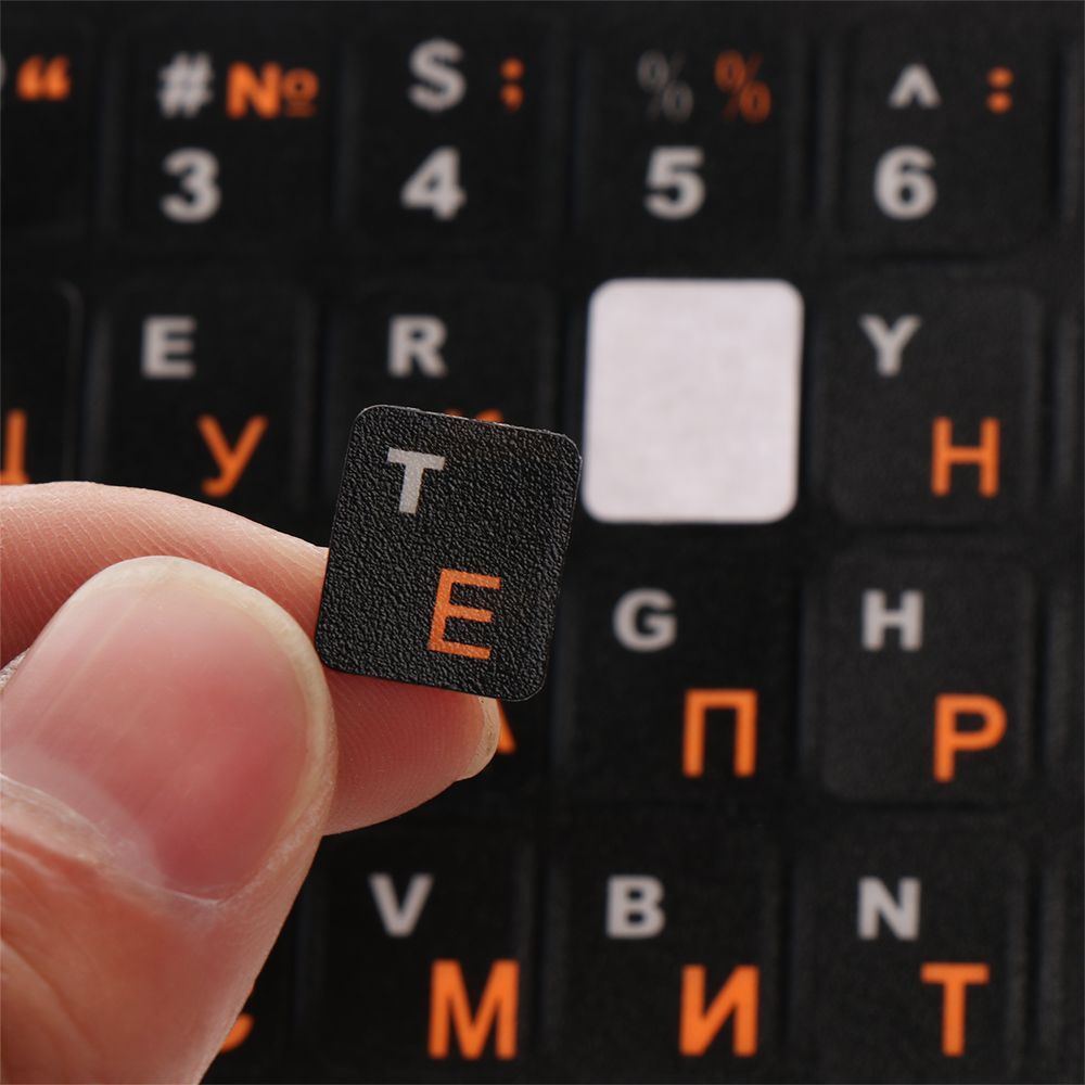 Russian Letters Keyboard Stickers Frosted PVC Waterproof Cover Sticker for Universal Notebook Comput