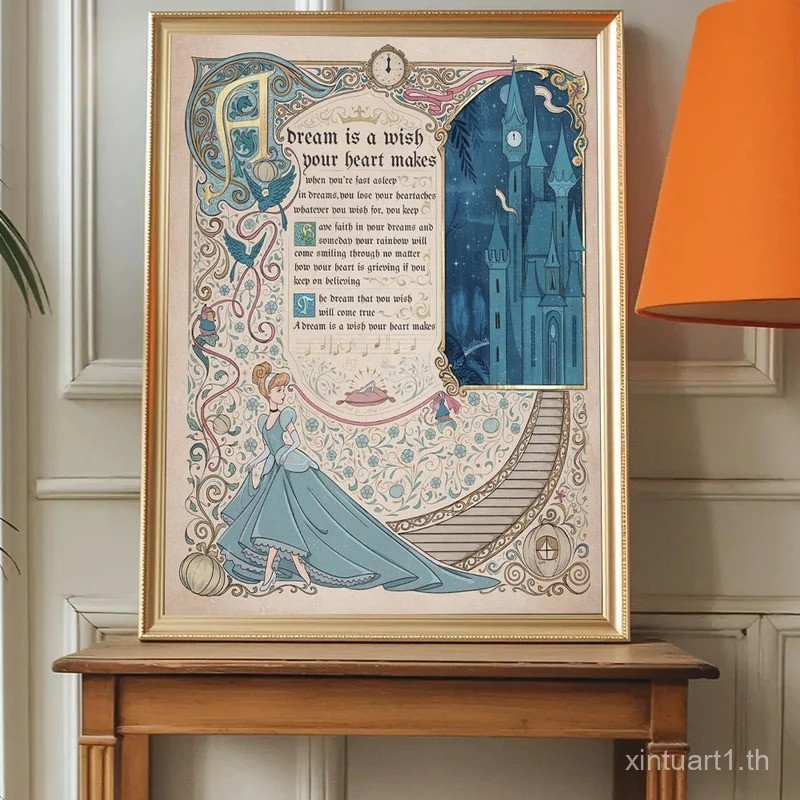 Disney Princess โปสเตอร์การ์ตูน Little Mermaid รูปที่ 5