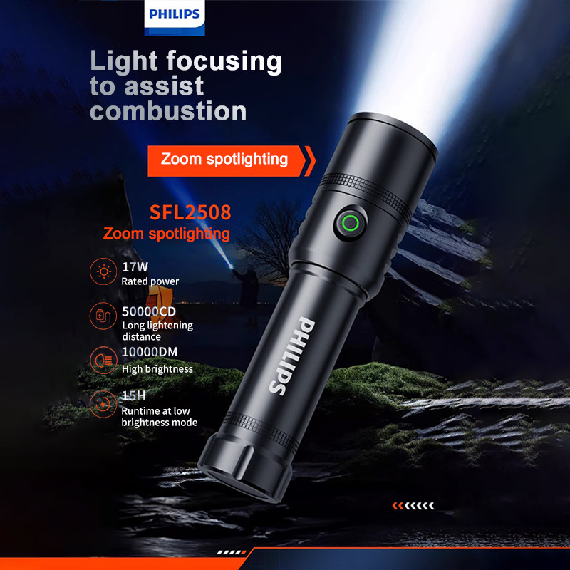 Philips ไฟฉายแม่เหล็ก Zoomable SFL2508