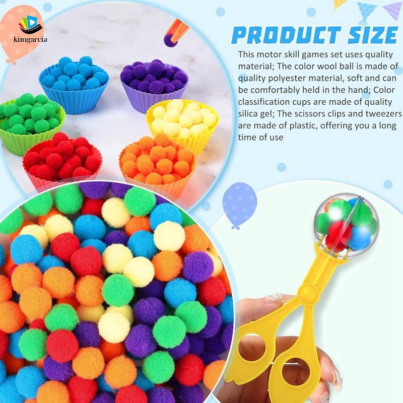 kimgarcia Sensory Bin Filler Fine Motor ของเล่น Sensory Bin Filler 2 กล่องเก็บกรรไกรสําหรับการเรียงล