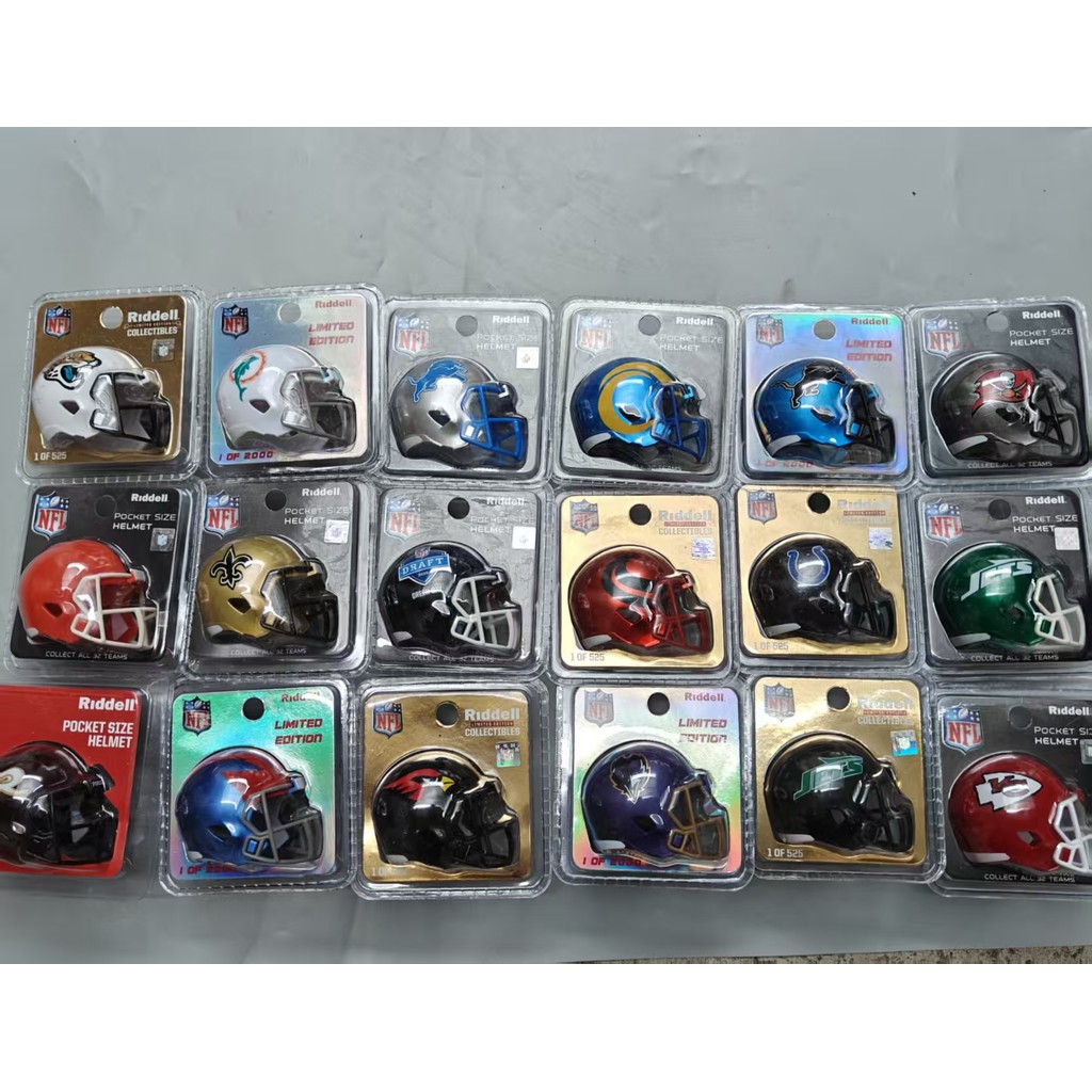 Bulk RIDDELL American Rugby Collection NFL Team Small Helmet Hat Jewelry 1/4