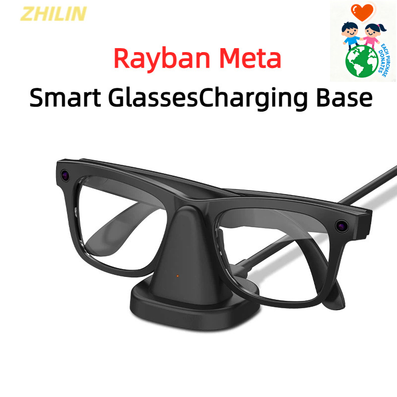 เหมาะสําหรับ Rayban Rayban Meta ฐานแว่นตา AI อัจฉริยะชาร์จเร็วฐานชาร์จแบบพกพากันลื่นขนาดเล็ก