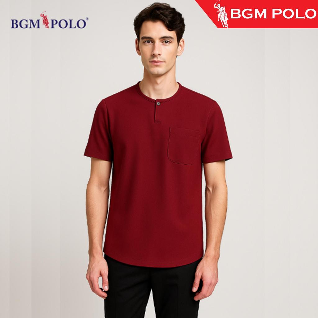 BGM POLO Kurta lelaki พร้อม Butang Kayu -BP-MK069PWB-BPP100225 เสื้อผ้าผู้ใหญ่ผู้ชาย