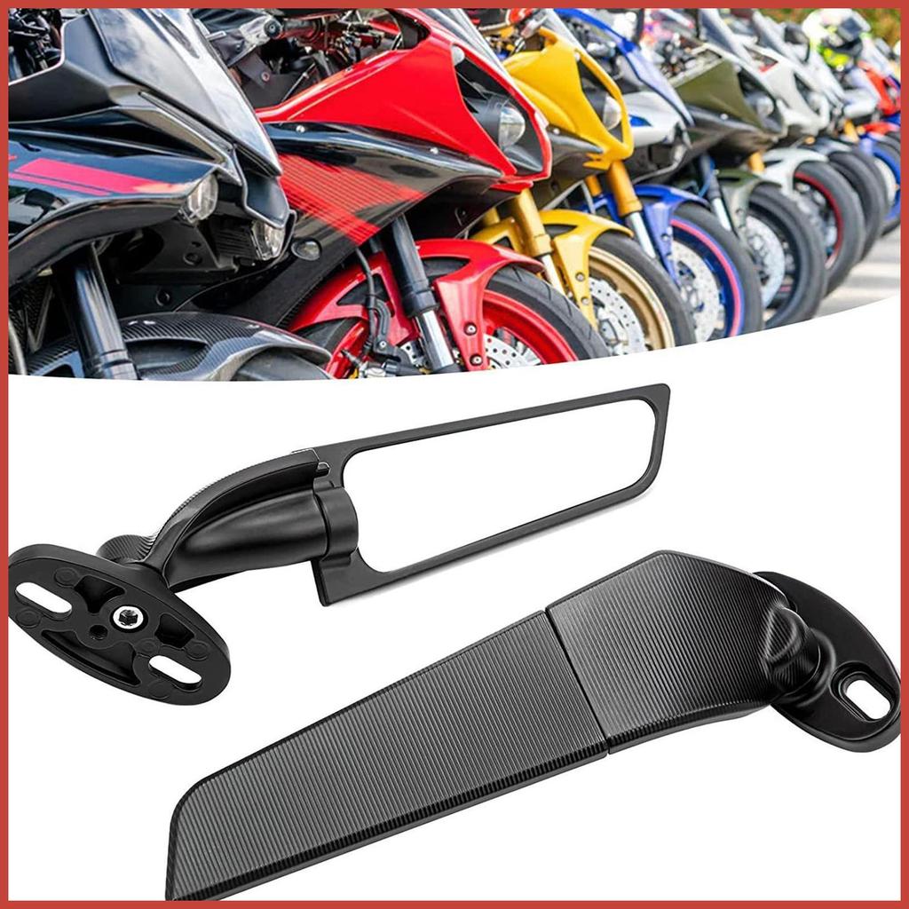 สําหรับ ZX10R/6R CBR600RR/650 กระจกรถจักรยานยนต์ปรับหมุนกระจกมองข้างดูกว้างมุม otalth