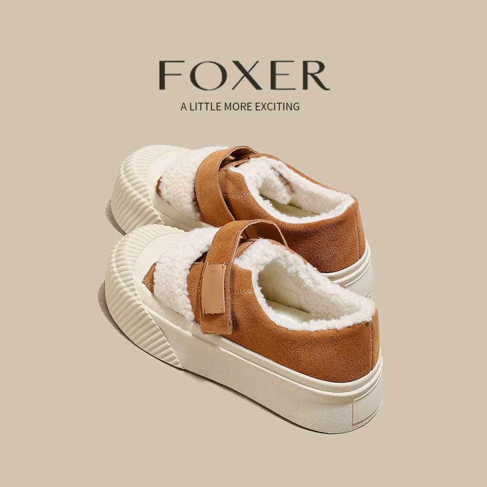 รองเท้าลำลองสตรี FOXER หนังนิ่ม สบายและเพิ่มความสูง