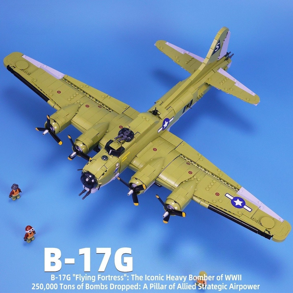 Mytopshop 1270PCS MOC B-17 GS Bomber Air Plane รูปของเล่นเพื่อการศึกษา Building Block อิฐของขวัญเด็ก