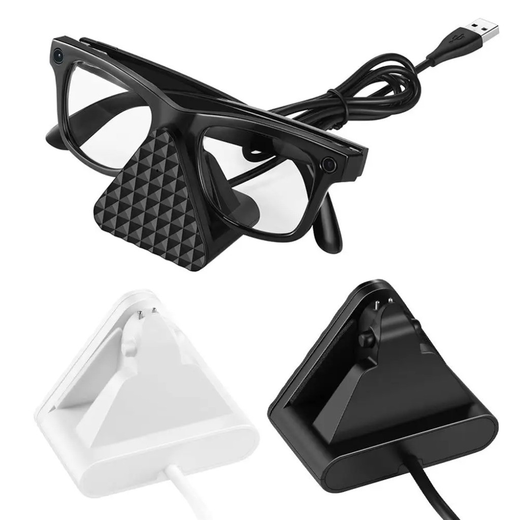 แท่นชาร์จ US สําหรับ Rayban Meta แว่นตาอัจฉริยะ Wayfarer/Skyler/Headliner Potable Travel สมาร์ทแว่นตา Charger พร้อมอะแดปเตอร์