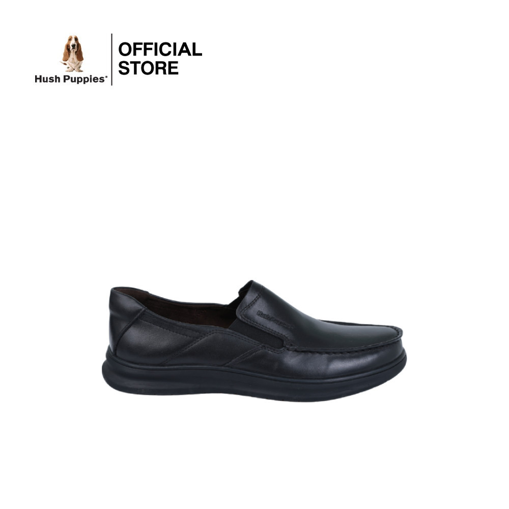 Hush Puppies รองเท้าผู้ชาย รุ่น  HP 8HCFB0215A - สีดำ (รองเท้าลำลองหนังแท้ แบบสวม)