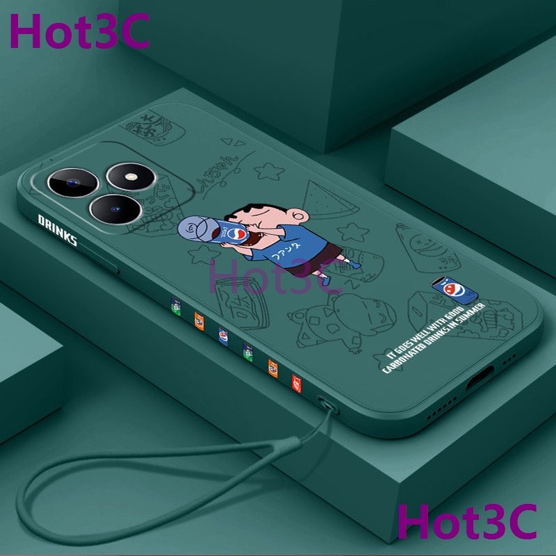 เคส For Realme C53 / Realme C51 / Realme Note 50 5G / Realme Narzo N53 tpu KLXXซิลิโคนเหลวคู่Soft Shellเคสโทรศัพท์