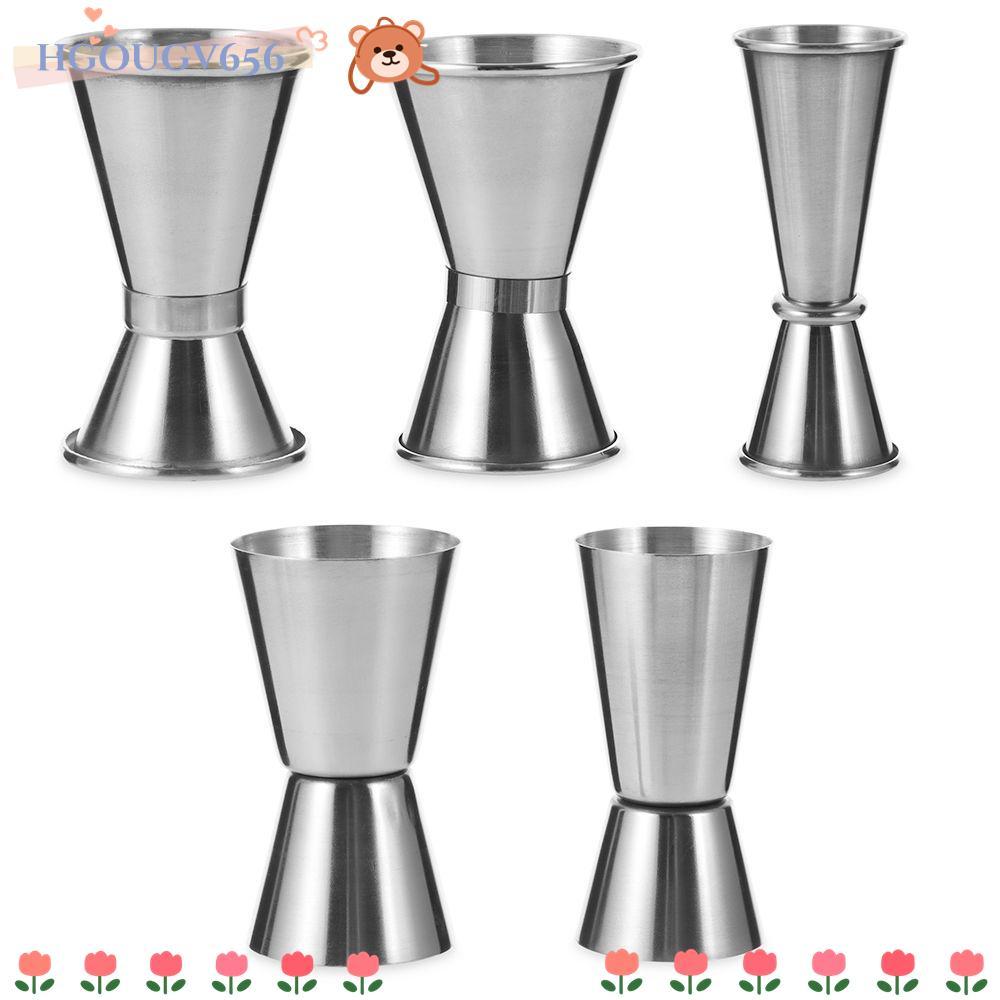 HGOUGVT วัด Jigger แก้วค็อกเทลสแตนเลส Dual Shot